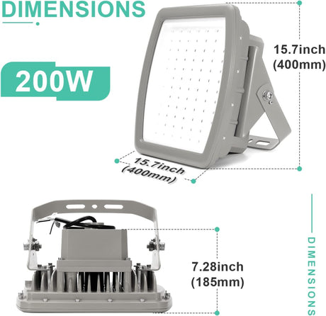 200W Led Explosion Proof Light for Class 1 Division 2 Hazardous Locations-26000 Lumens-500W MH Equivalent-5000K