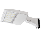 LFD Lighting 150W White Housing LED Parking Lot Light-140 LM/W-AC 100~277V-300W Metal Halide Equivalent-CCT 5000K-DLC 5.1+UL Listed