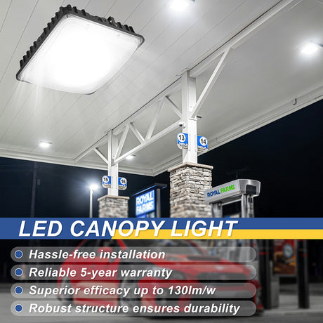 30W/45W/70W-LED Parking Garage Canopy Light-Selectable CCT & Wattage