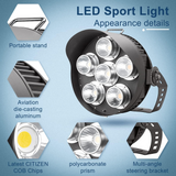 600W LED Sport Light-Stadium Light-Beam Angle 38 Degree-78,000 Lumens-AC 100~277V or 277~480V-CCT 5000K-DLC 5.1 Listed-5 Years Warranty