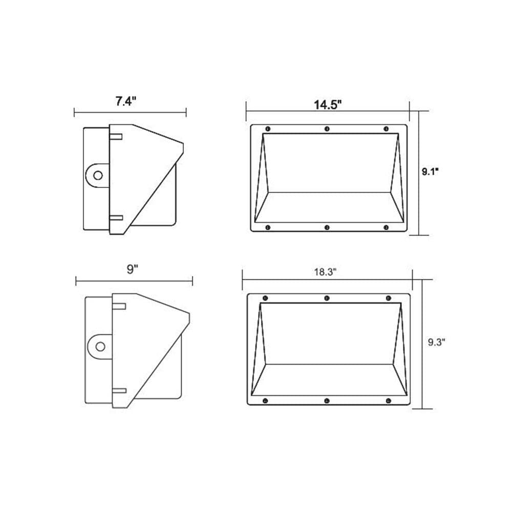 LED Wall Pack 41W - Phillips LED-Waterproof IP65-DLC Listed - 5years warranty - TANLITE