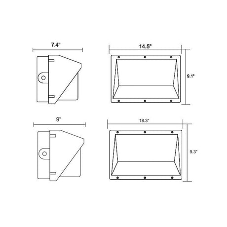 LED Wall Pack 41W - Phillips LED-Waterproof IP65-DLC Listed - 5years warranty - TANLITE