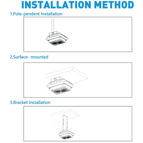 LFD Lighting 55W LED Parking Garage Canopy Light-175W Metal Halide Equivalent-5000K-DLC UL Listed