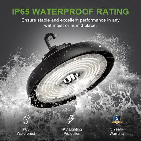 LFD Lighting 200W UFO LED High Bay-28,000 Lumens-400W MH Equivalent-CCT 5000K-For Warehouse Lighting